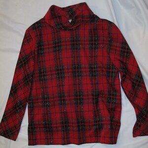 Peter Keyloon red and black plaid turtleneck  PL